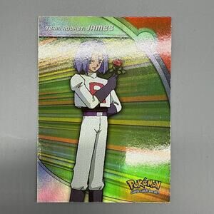 Pokémon Topps TV Animation Series 2 Rainbow Foil Blue Logo James Card LP